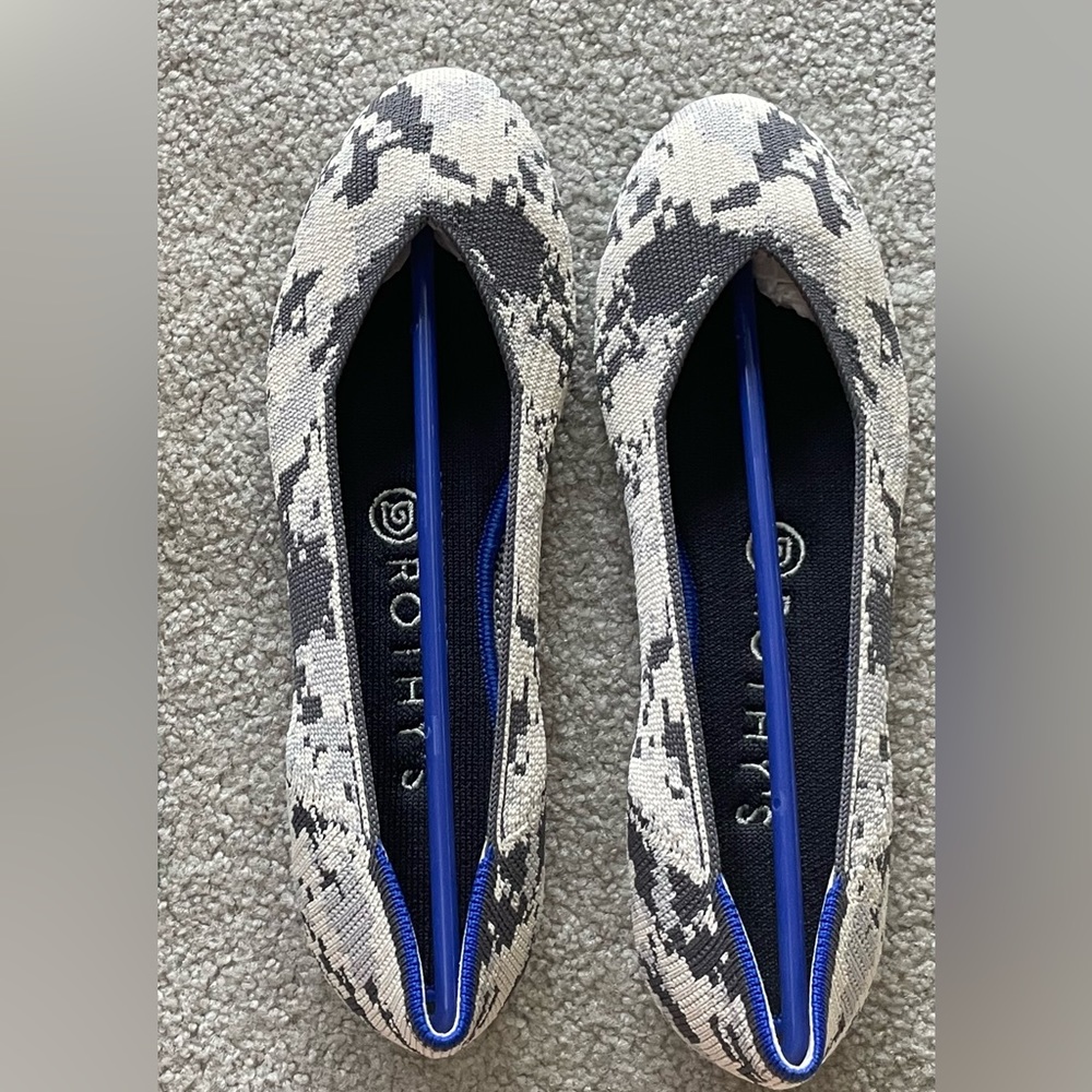 Rothys Ash grey camo flats